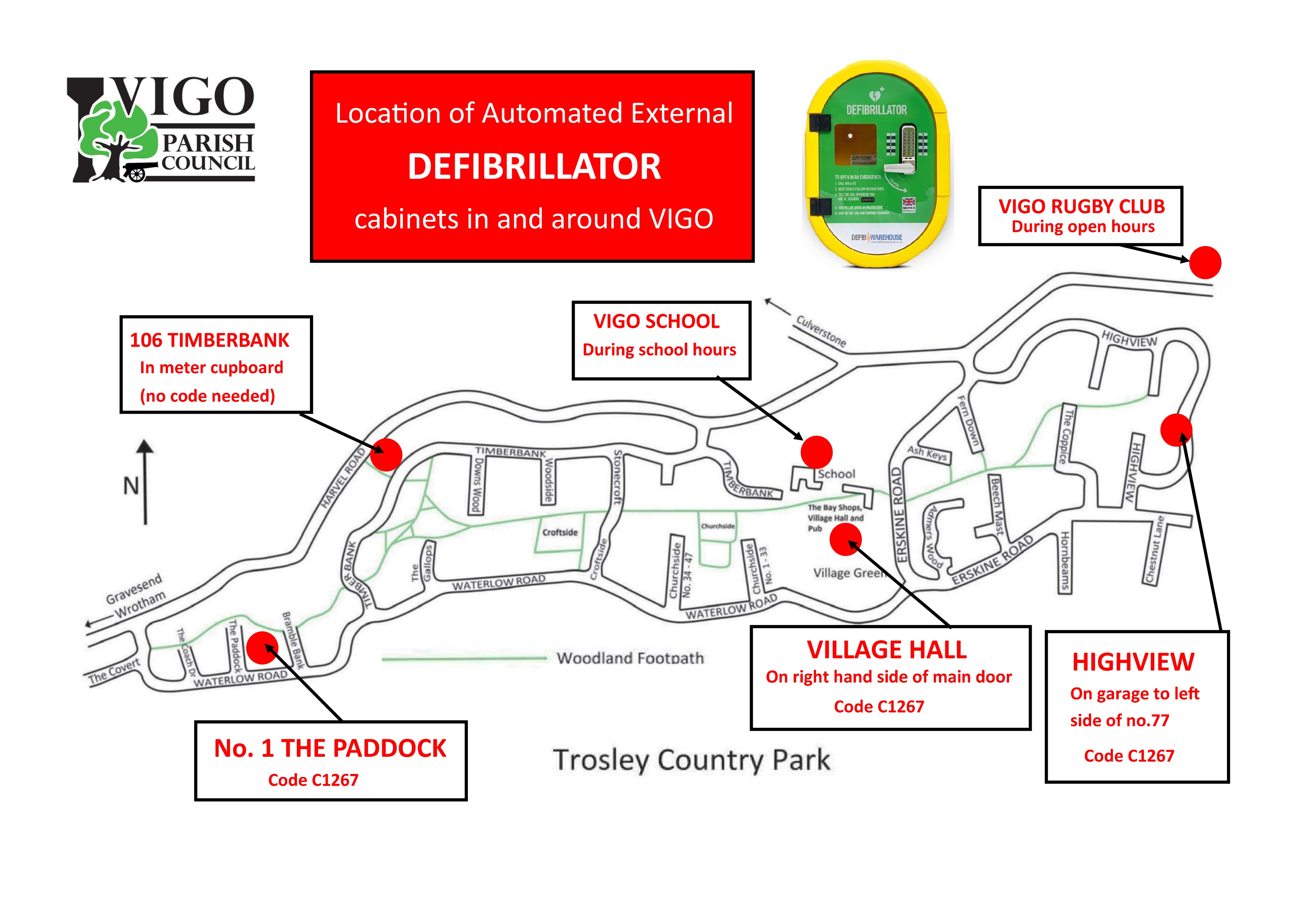 Defibrillators in Vigo