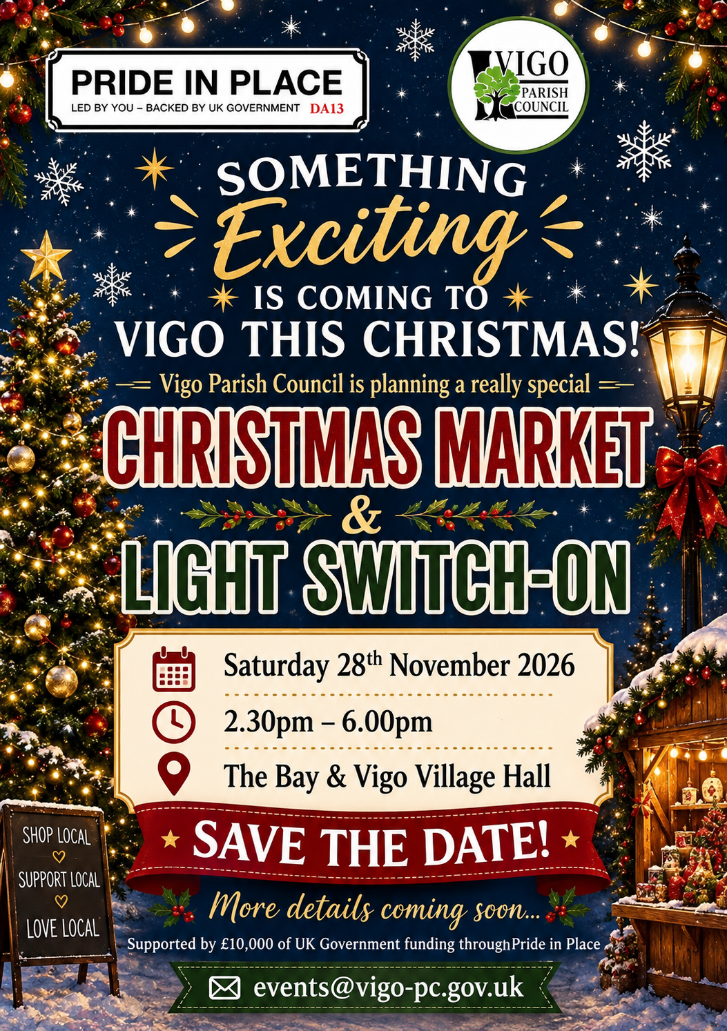 Save the Date ~ Vigo Christmas Market & Light Switch On 2026
